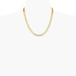 14K Yellow Gold 5.5mm Silky Herringbone Chain Necklace 16"-24" - Product Photo
