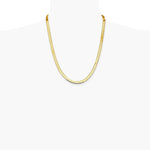 14K Yellow Gold 5.5mm Silky Herringbone Chain Necklace 16"-24" - Product Photo