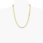 14K Yellow Gold 5.5mm Silky Herringbone Chain Necklace 16"-24" - Product Photo