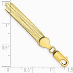 14K Yellow Gold 5.5mm Silky Herringbone Chain Bracelet 7"-8" - Product Photo