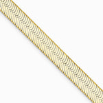 14K Yellow Gold 5.5mm Silky Herringbone Chain Necklace 16"-24" - Product Photo