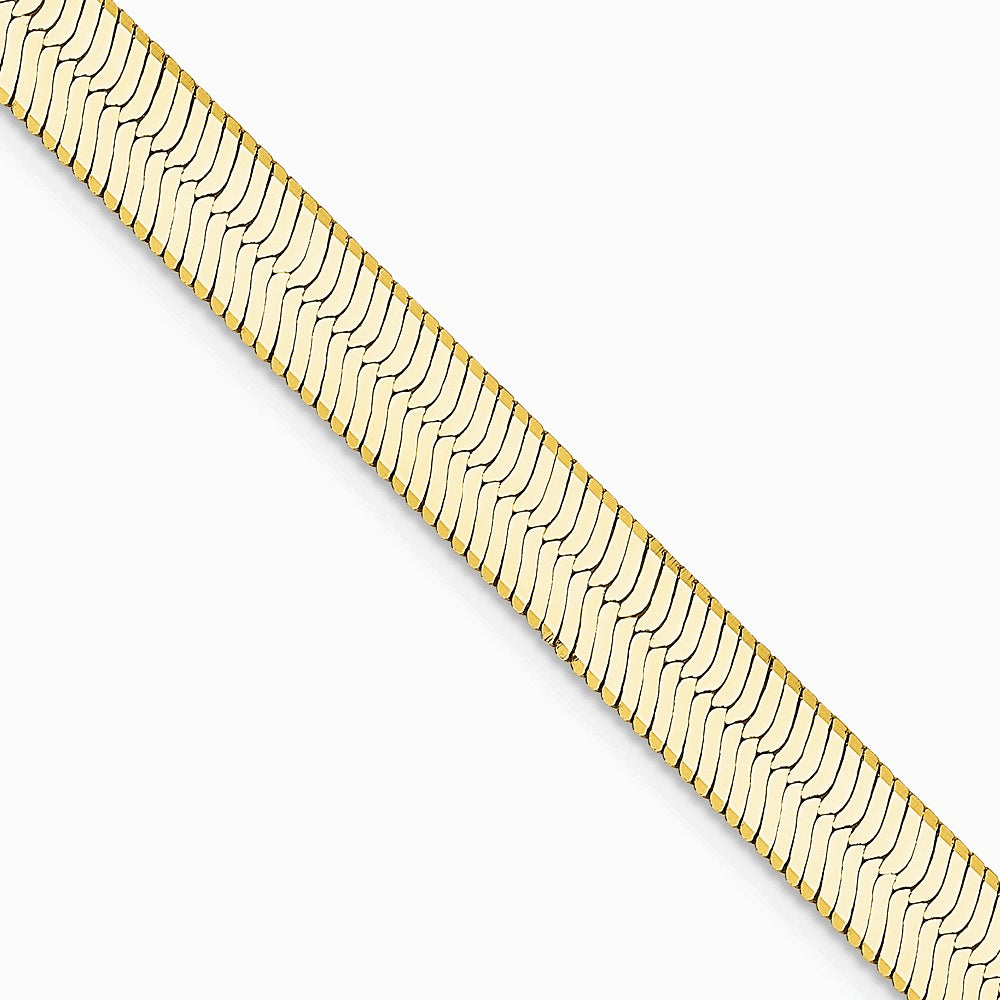 14K Yellow Gold 5.5mm Silky Herringbone Chain Necklace 16"-24"