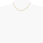 14K Yellow Gold 2.2mm Solid Beveled Diamond-Cut Paperclip Chain Necklace 16"-24" - Product Photo