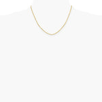 14K Yellow Gold 2.2mm Solid Beveled Diamond-Cut Paperclip Chain Necklace 16"-24" - Product Photo