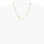 14K Yellow Gold 2.2mm Solid Beveled Diamond-Cut Paperclip Chain Necklace 16"-24" - Product Photo