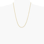 14K Yellow Gold 2.2mm Solid Beveled Diamond-Cut Paperclip Chain Necklace 16"-24" - Product Photo