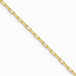 14K Yellow Gold 2.2mm Solid Beveled Diamond-Cut Paperclip Chain Necklace 16"-24" - Product Photo