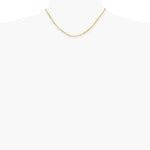14K Yellow Gold 3.0mm Solid Beveled Diamond-Cut Paperclip Chain Necklace 16"-24" - Product Photo