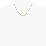 14K Yellow Gold 3.0mm Solid Beveled Diamond-Cut Paperclip Chain Necklace 16"-24" - Product Photo