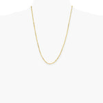 14K Yellow Gold 3.0mm Solid Beveled Diamond-Cut Paperclip Chain Necklace 16"-24" - Product Photo