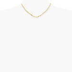 14K Yellow Gold 3.5mm Solid Beveled Diamond-Cut Paperclip Chain Necklace 16"-24" - Product Photo