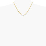 14K Yellow Gold 3.5mm Solid Beveled Diamond-Cut Paperclip Chain Necklace 16"-24" - Product Photo
