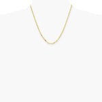14K Yellow Gold 3.5mm Solid Beveled Diamond-Cut Paperclip Chain Necklace 16"-24" - Product Photo