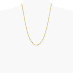 14K Yellow Gold 3.5mm Solid Beveled Diamond-Cut Paperclip Chain Necklace 16"-24" - Product Photo