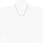 14K White Gold 3.0mm Solid Beveled Diamond-Cut Paperclip Chain Necklace 16"-24" - Product Photo