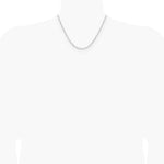 14K White Gold 3.5 mm Solid Beveled Diamond-Cut Paperclip Chain Necklace 16"-24" - Product Photo