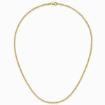 14K Yellow Gold 2.2mm Semi-Solid Paperclip Chain Necklace 16"-24" - Product Photo