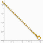 14K Yellow Gold 2.2mm Semi-Solid Paperclip Chain Necklace 16"-24" - Product Photo