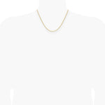 14K Yellow Gold 2.2mm Semi-Solid Paperclip Chain Necklace 16"-24" - Product Photo