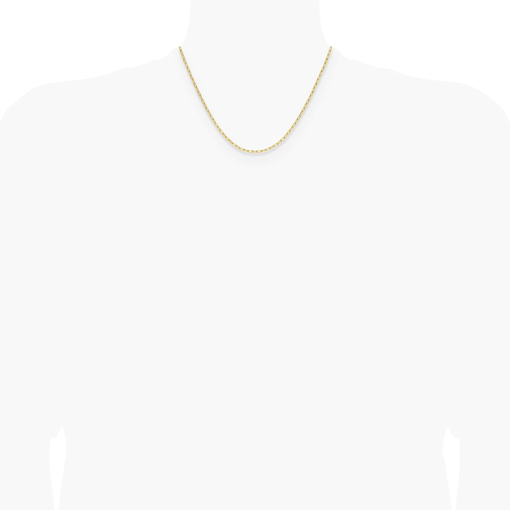 14K Yellow Gold 2.2mm Semi-Solid Paperclip Chain Necklace 16"-24" - Product Photo