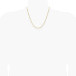 14K Yellow Gold 2.2mm Semi-Solid Paperclip Chain Necklace 16"-24" - Product Photo