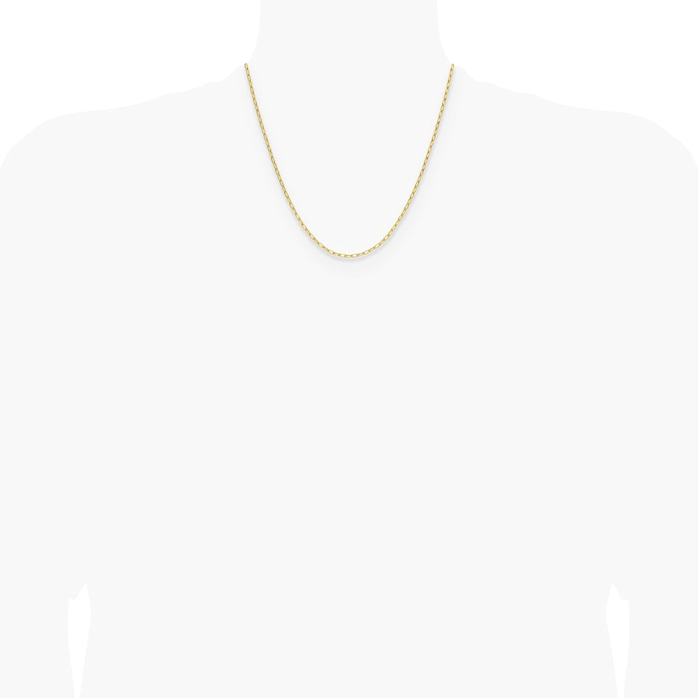 14K Yellow Gold 2.2mm Semi-Solid Paperclip Chain Necklace 16"-24" - Product Photo