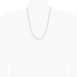 14K Yellow Gold 2.2mm Semi-Solid Paperclip Chain Necklace 16"-24" - Product Photo
