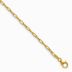 14K Yellow Gold 2.2mm Semi-Solid Paperclip Chain Necklace 16"-24" - Product Photo