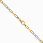 14K Yellow Gold 3.0mm Semi-Solid Paperclip Chain Necklace 16"-24" - Product Photo