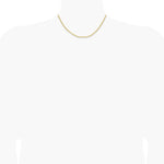 14K Yellow Gold 3.0mm Semi-Solid Paperclip Chain Necklace 16"-24" - Product Photo
