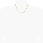 14K Yellow Gold 3.0mm Semi-Solid Paperclip Chain Necklace 16"-24" - Product Photo