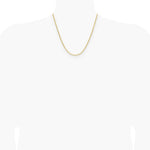 14K Yellow Gold 3.0mm Semi-Solid Paperclip Chain Necklace 16"-24" - Product Photo
