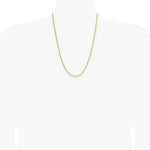 14K Yellow Gold 3.0mm Semi-Solid Paperclip Chain Necklace 16"-24" - Product Photo