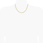 14K Yellow Gold 3.7mm Semi-Solid Paperclip Chain Necklace 16"-24" - Product Photo