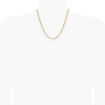 14K Yellow Gold 3.7mm Semi-Solid Paperclip Chain Necklace 16"-24" - Product Photo