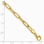 14K Yellow Gold 4.5mm Semi-Solid Paperclip Chain Necklace 16"-24" - Product Photo