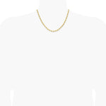 14K Yellow Gold 4.5mm Semi-Solid Paperclip Chain Necklace 16"-24" - Product Photo