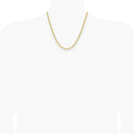 14K Yellow Gold 4.5mm Semi-Solid Paperclip Chain Necklace 16"-24" - Product Photo