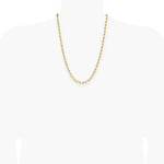 14K Yellow Gold 4.5mm Semi-Solid Paperclip Chain Necklace 16"-24" - Product Photo