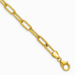 14K Yellow Gold 4.5mm Semi-Solid Paperclip Chain Necklace 16"-24" - Product Photo