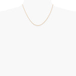 14K Rose Gold .7 mm Carded Cable Rope Chain Necklace 16"-24" - Product Photo