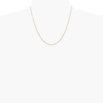14K Rose Gold .7 mm Carded Cable Rope Chain Necklace 16"-24" - Product Photo