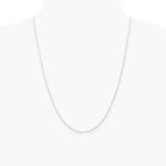 14K White Gold .7 mm Carded Cable Rope Chain Necklace 14"-24" - Product Photo