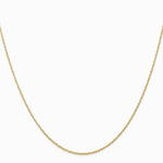 14K Yellow Gold .7 mm Carded Cable Rope Chain Necklace 14"-24" - Product Photo