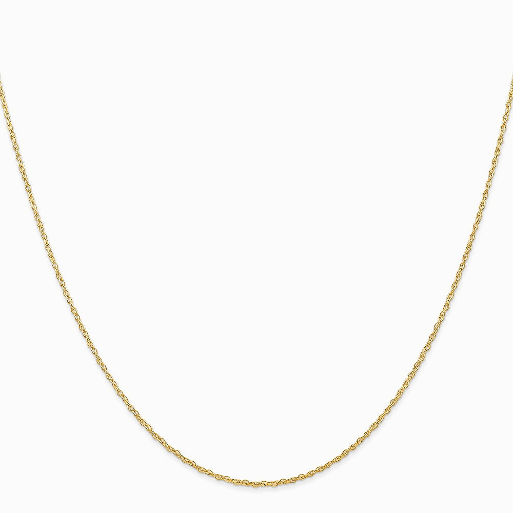 14K Yellow Gold .7 mm Carded Cable Rope Chain Necklace 14"-24" - Product Photo