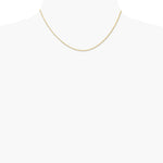 14K Yellow Gold .7 mm Carded Cable Rope Chain Necklace 14"-24" - Product Photo