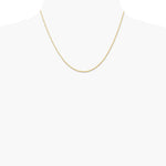 14K Yellow Gold .7 mm Carded Cable Rope Chain Necklace 14"-24" - Product Photo