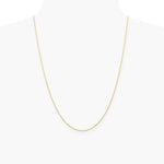 14K Yellow Gold .7 mm Carded Cable Rope Chain Necklace 14"-24" - Product Photo