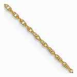 14K Yellow Gold .7 mm Carded Cable Rope Chain Necklace 14"-24" - Product Photo