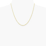 10K Yellow Gold 1.5mm Ultra Diamond-Cut Lightweight Rope Chain Necklace 16"-26" - Product Photo